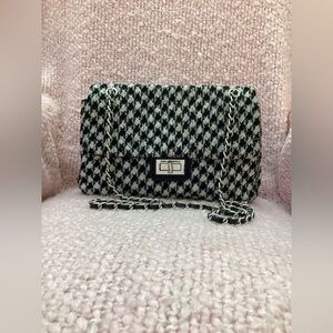 Karl Lagerfeld Monochrome Houndstooth Shoulder Bag